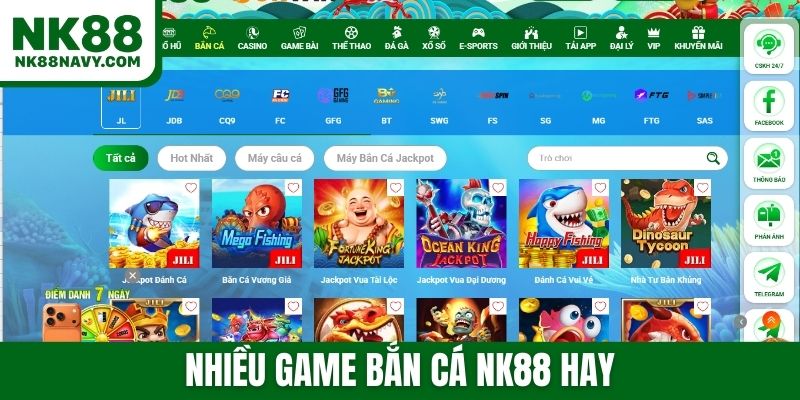 Nhiều game bắn cá NK88 hay